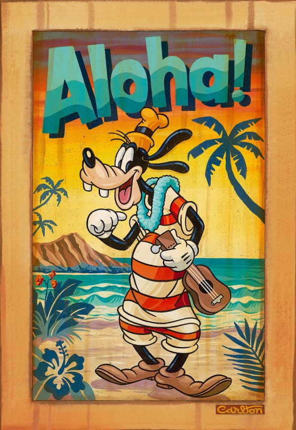 A Goofy Aloha  by Trevor Carlton | Signed and Numbered Edition on Sale