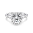 Enchanted Star Lab Grown Diamond Aurora Halo Engagement Ring Fashion