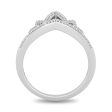 Enchanted Disney Fine Jewelry Sterling Silver With 1 5 CTTW Diamond Tiana Crown Ring Fashion