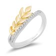 Enchanted Disney Fine Jewelry 14K Yellow Gold Over Sterling Silver with 1 10 CTTW Diamonds Anna Ring Online