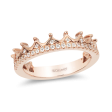 Enchanted Disney Fine Jewelry 14K Rose Gold With 1 6 CTTW Diamond Majestic Princess Anniversary Ring Hot on Sale