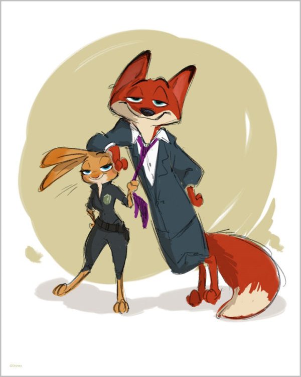 Nick & Judy  Zootopia Concept Art by Byron Howard Online now