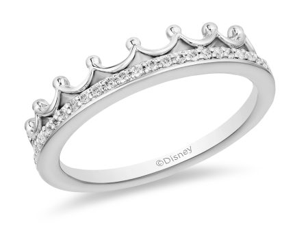 Enchanted Disney Fine Jewelry 10K White Gold 1 10 CTTW Diamond Majestic Princess Tiara Ring Online