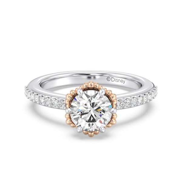 Enchanted Star Lab Grown Diamond 14K Gold Ariel Seashell Basket Engagement Ring Hot on Sale