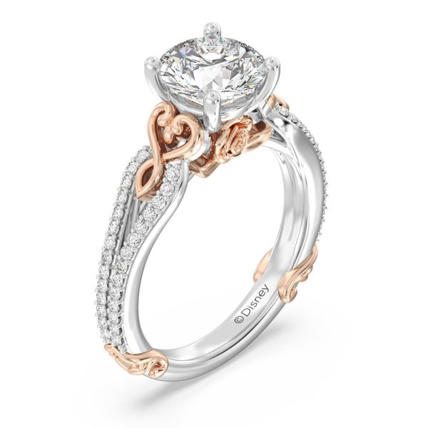 Enchanted Star Lab Grown Diamond 14K Gold Belle Vintage Engagement Ring Hot on Sale