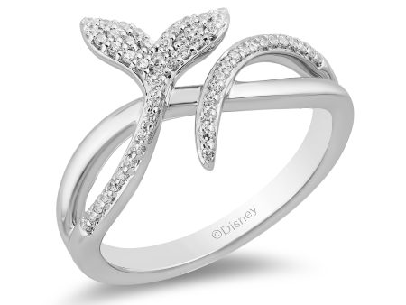 Enchanted Disney Fine Jewelry Sterling Silver 1 7 CTTW Ariel Ring Online Sale