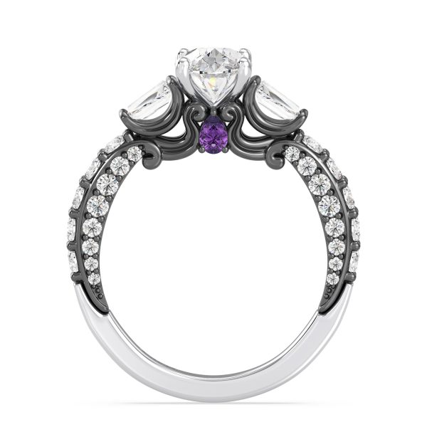 Enchanted Star Lab Grown Diamond Ursula Amethyst Peek-a-Boo Engagement Ring Online