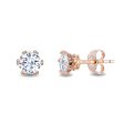 Enchanted Disney Fine Jewelry 14K Rose Gold with 1 3 CTTW Diamond Majestic Princess Solitaire Earrings Online Sale