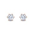 Enchanted Disney Fine Jewelry 14K Rose Gold with 1 3 CTTW Diamond Majestic Princess Solitaire Earrings Online Sale