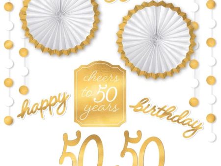 50th Golden Age Birthday Room Decorating Kit on Sale