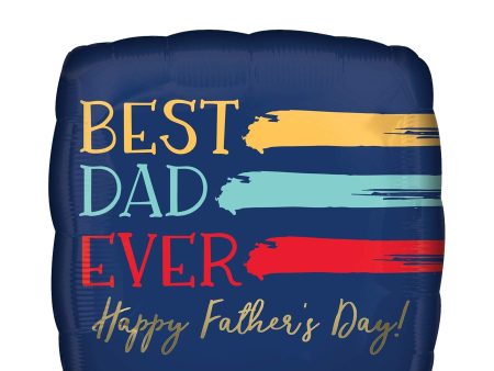 Painted Best Dad Ever Foil Balloon 45cm Fashion