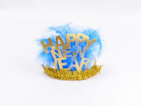 Happy New Year Midnight Glitter Feather Tiara Cheap