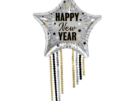 Elegant NYE Celebration Star Fringe Supershape Balloon Sale