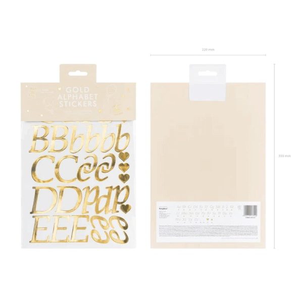 Letter Stickers Gold Hot on Sale