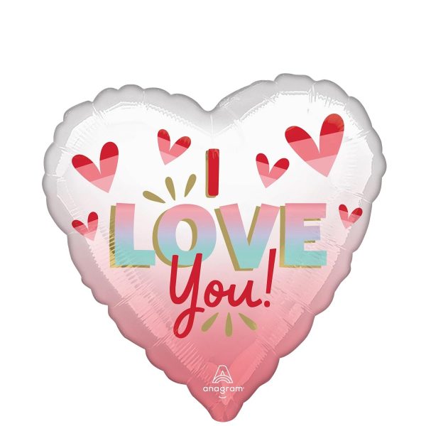 I Love You Diffused Ombré Foil Balloon 45cm on Sale