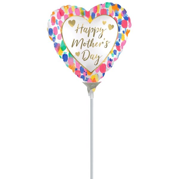 Happy Mother s Day Colorful Watercolor Mini Shape Foil Balloon 23cm Supply