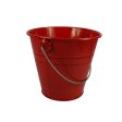 Apple Red Metal Bucket With Handle Sale