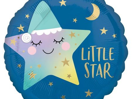 Sleepy Little Star Foil Balloon 18in For Cheap