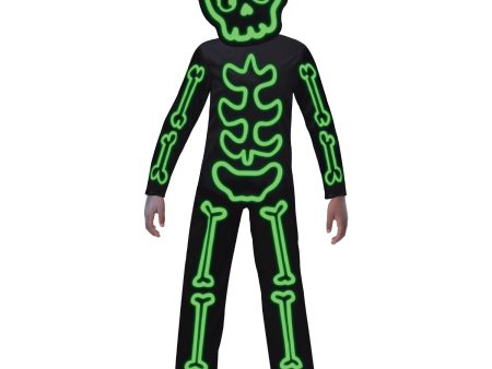 Child Glow in the Dark Skeleton Stick Costume For Discount