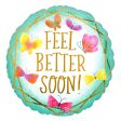 Feel Better Teal & Gold Foil Balloon 18in Supply