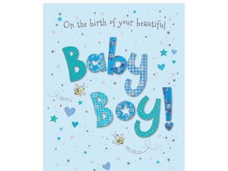 Birth Of Baby Boy Congratulations Greeting Card 12in X 9in Hot on Sale