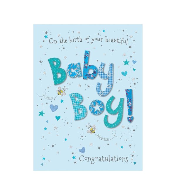 Birth Of Baby Boy Congratulations Greeting Card 12in X 9in Hot on Sale