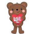 In Love Bear Satin Supershape Balloon 30in For Sale