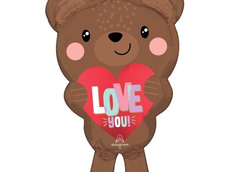 In Love Bear Satin Supershape Balloon 30in For Sale