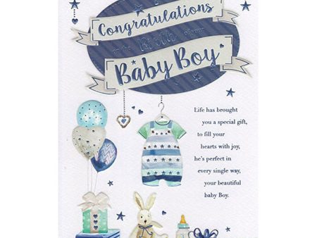 Congratulations on Baby Boy Greeting Card Online Sale