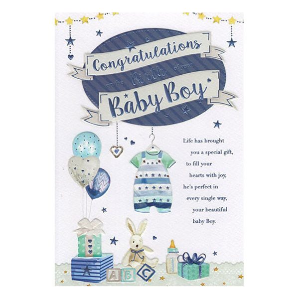 Congratulations on Baby Boy Greeting Card Online Sale