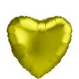 Lemon Satin Luxe Heart Foil Balloon 45cm Online now