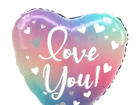 Love You Filtered Ombré Foil Balloon 45cm on Sale