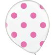 Bright Pink Polka Dot Latex Balloon 20ct Hot on Sale