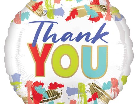 Thank You Painted  Foil  Balloon 18in Hot on Sale