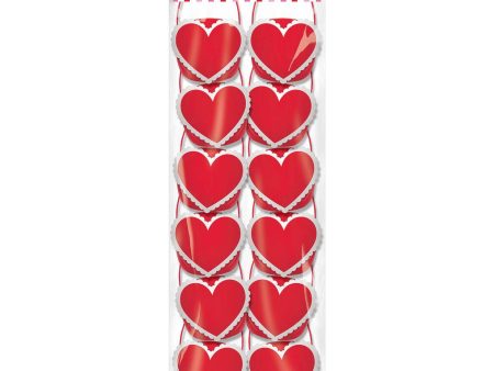 Heart Treat Pails 2.1in, 12pcs For Sale