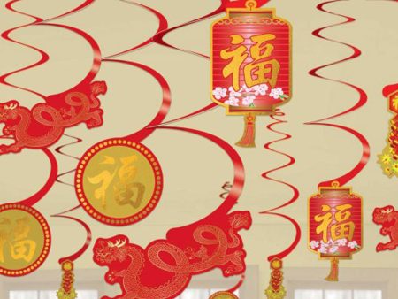 Chinese New Year Swirl Decoration 12pcs Cheap