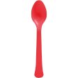 Apple Red Heavy Weights Plastic Spoons 20pcs Online Sale